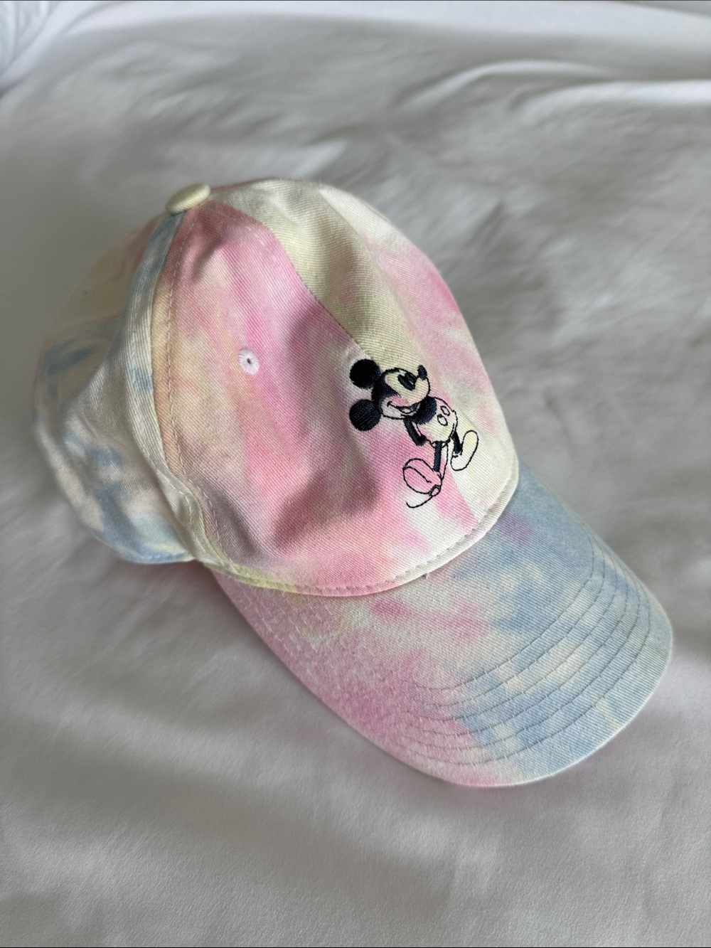 Disney Pastel Tie-Dye Mickey Mouse Baseball Cap - Pink, Blue, Yellow